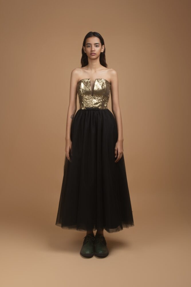 Golden Whisper Dress
