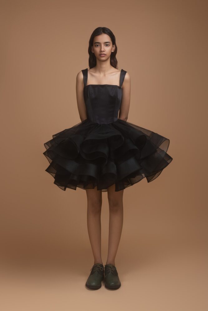 Dark Swan Ruffle Dress