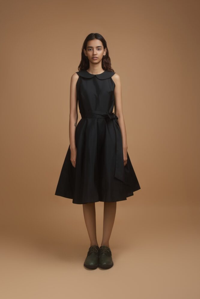 Black Peter Pan Collar Dress