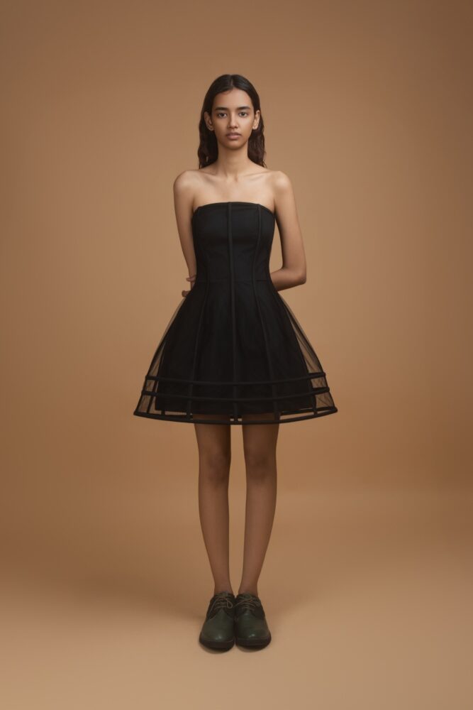 Noir Halo Mini Dress