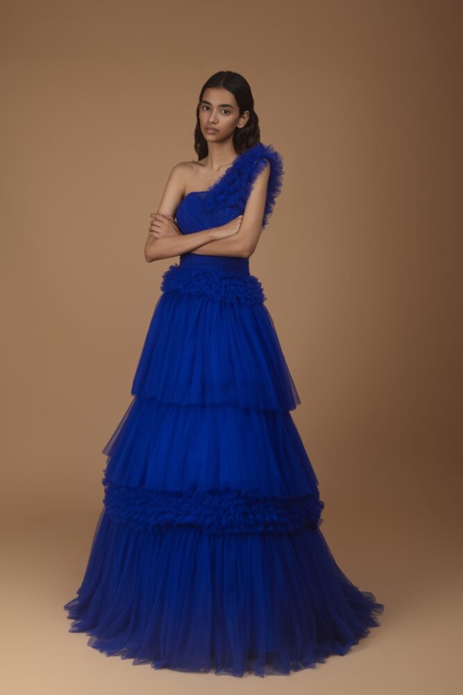 Celestial Ruffle Gown